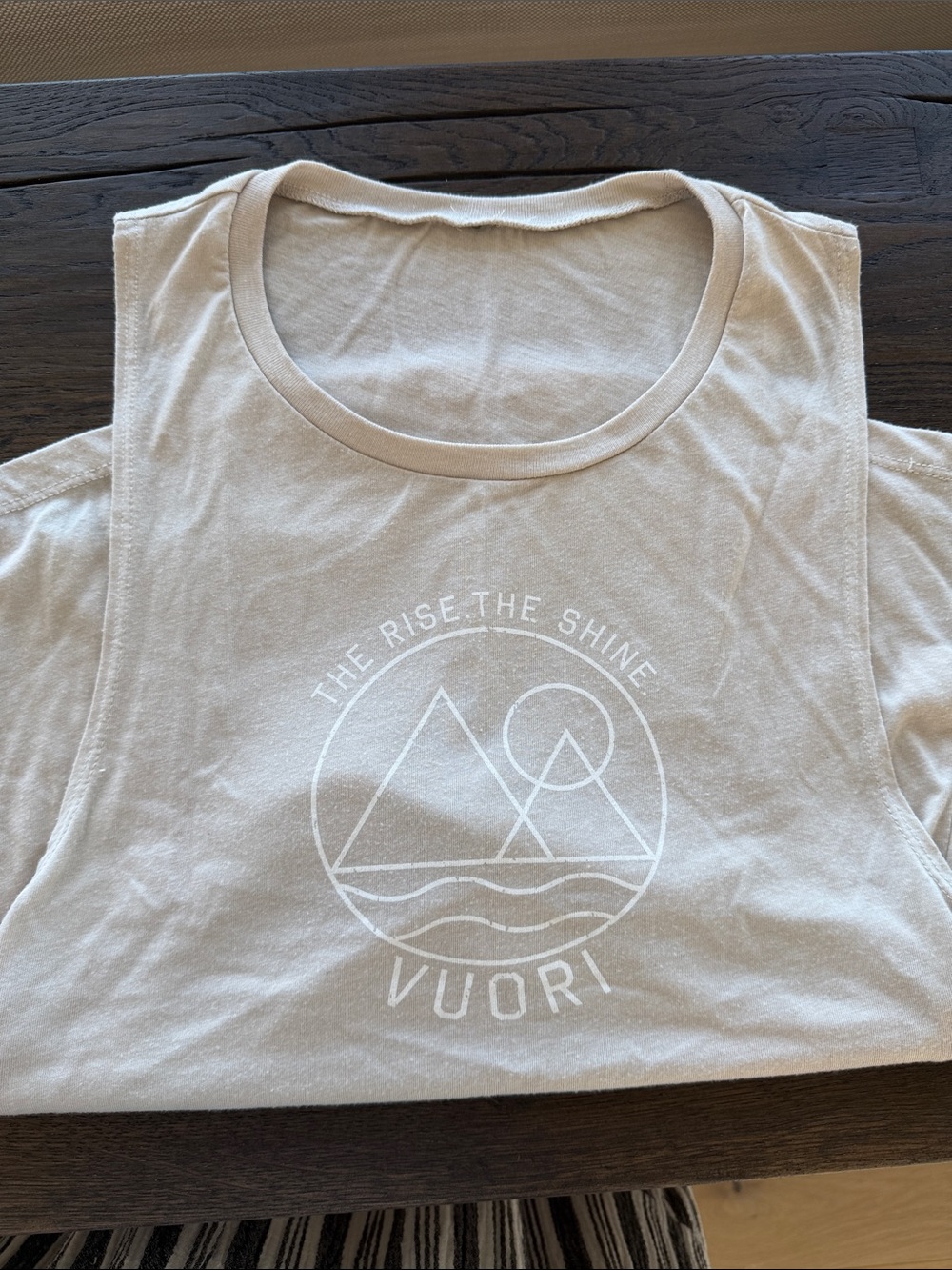 Vuori Sandstone Graphic Muscle Tank with White Logo